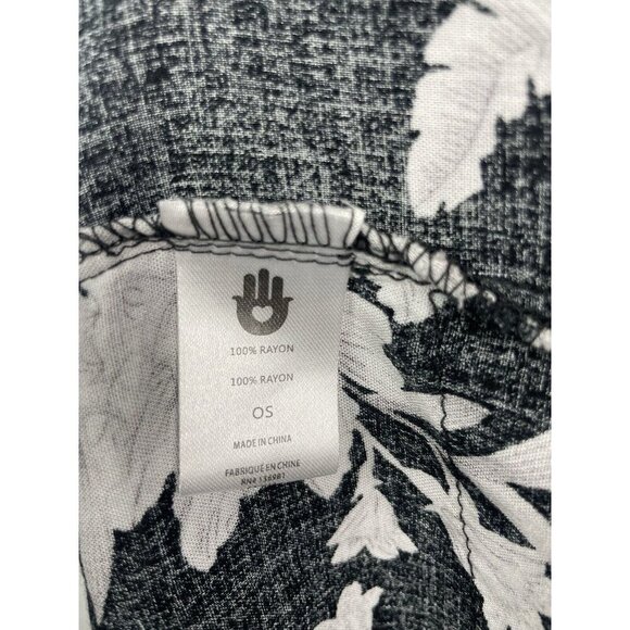 Spiritual Gangster Black White Floral Tie Front Swim Maya Kimono Robe OS - Picture 5 of 6